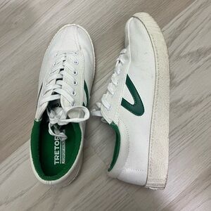 WORN ONCE Tretorn Canvas Sneakers with Green Highlights